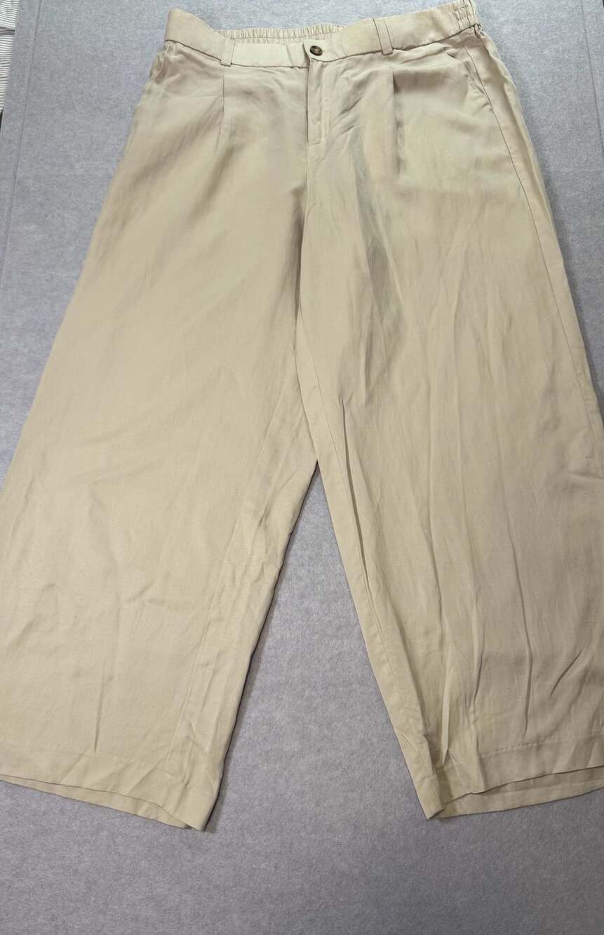 Torrid Pull-On Wide Leg Linen Blend High-Rise Pant Size 16 Reg NWT
